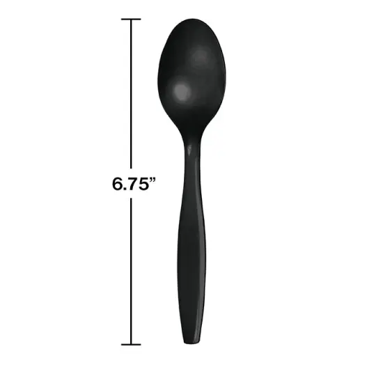 288 pc Bulk Black Velvet Plastic Spoons {2}