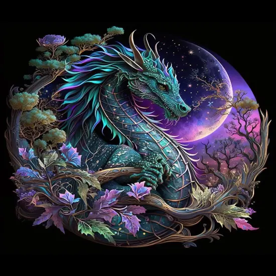 DIY Paint by Numbers, Red Dragon Adults' Paint-by-Number Kits on Canvas, Medieval Dragon Paint by Numbers Kit for Adults Kids and Beginner, 16X20 Inch Flameless Adult Paint by Numbers {1}