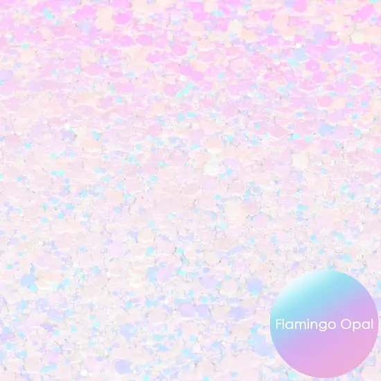 Chameleon Chunky Glitter, 3.5oz/ 100g Flamingo Opal Color Shift Craft Glitter Powder Color Changing Iridescent Flake Sequin for Epoxy Resin, Nail, Tumbler, Phone Case, Party Decor, Jewelry Making {2}