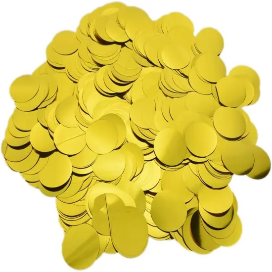 Gold 1Inch Foil Metallic Glitter Round Tissue Paper Confetti Table Decoration Confetti Dot Pastel Bulk Table Scatter Confetti Paper for Packaging Wedding Bachelorette Baby Shower Party, 5000PCs {1}
