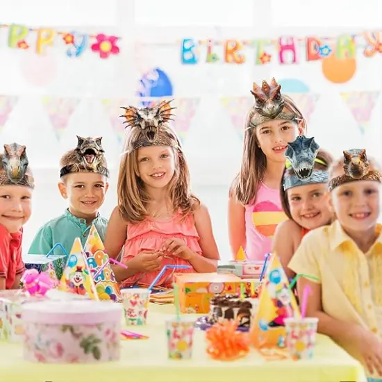 24 Pieces Dinosaur Party Hats Dinosaur Headbands Paper Crowns for Kids Party Favors Dinosaur Birthday Party Supplies {5}
