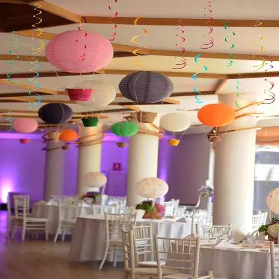 30 pcs Purple Hanging Swirl Party Decorations {3}