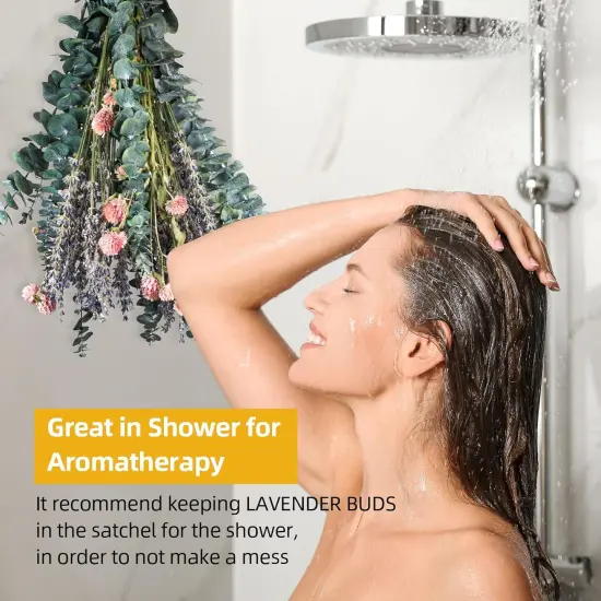 43 Pcs Dried Eucalyptus Stems & Lavender Flowers Bundle for Shower - Natural Fresh Eucalyptus Leaves Hanging Plants for Home and Wedding Decorations {5}