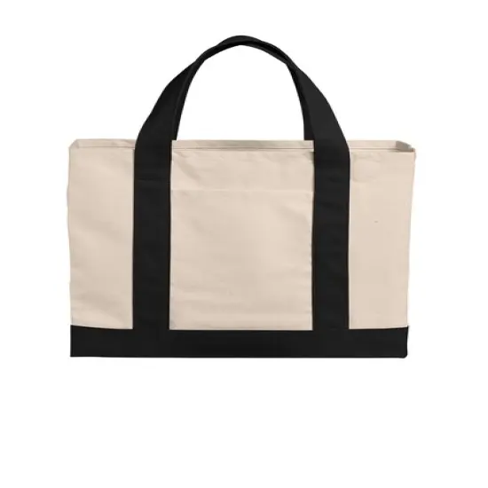 Port Authority&reg; Cotton Canvas TwoTone Tote {6}