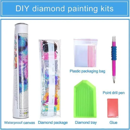 Cute Diamond Painting Kits for Adults-Diamond Art Kits for Cartoon, Cup Gem Art Kits for Adults for Gift Home Wall Decor (12x16inch) {5}