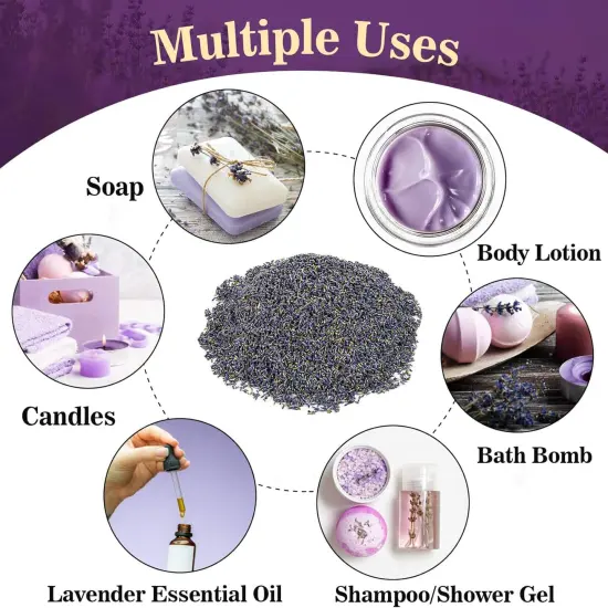 3oz Lavender Dried Lavender - Lavender Buds Sachets for Drawers and Closets Lavender Flowers Sachet Bags Fresh Scents Lavender Sachet Bags Dried Flowers for Patry Birthday Bridal Shower Bulk {3}