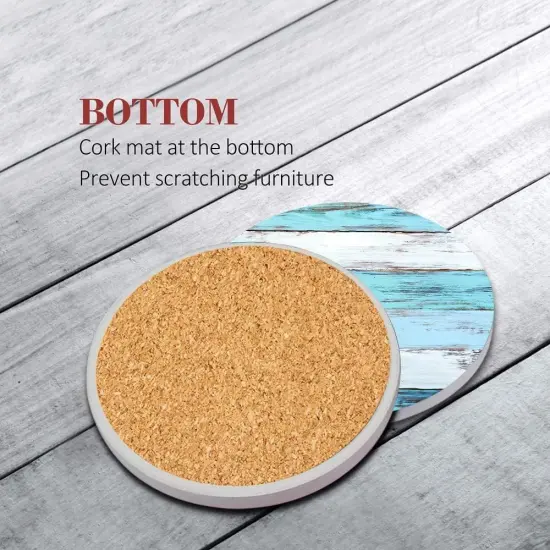 Set of 6 Wooden Board Coaster for Drinks {2}