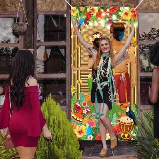 Hawaiian Photo Banner, Hawaiian Luau Photo Booth Props {4}