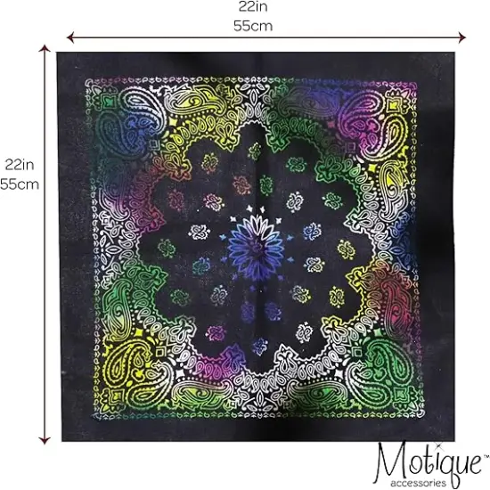 22 Inch Cotton Paisley Bandana {3}