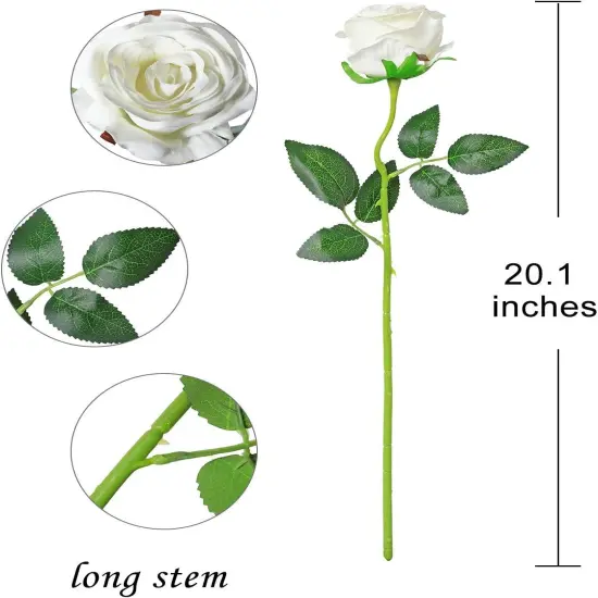 Artificial Flowers Silk Roses Fake Bridal Wedding Bouquet {2}