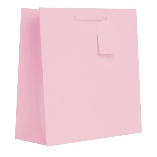 Pack/6: Matte Pastel Pink Gift Bag - 8 x 4 x 10" {2}