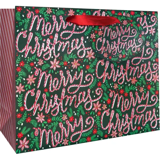 Pack/6: Candy Cane Christmas Gift Bag - 12-1/2 x 5 x 10" {1}