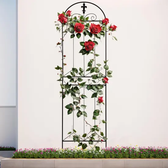 Garden Trellis 70.8" x 19.5", Black Coated {1}