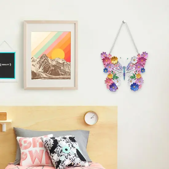 Diamond Painting Pendant Kit Butterfly, Special Crystal Diamonds Painting Ornament Kit for Adults, 9.8x8.5inch Acrylic Board Gem Painting Box Kit {2}