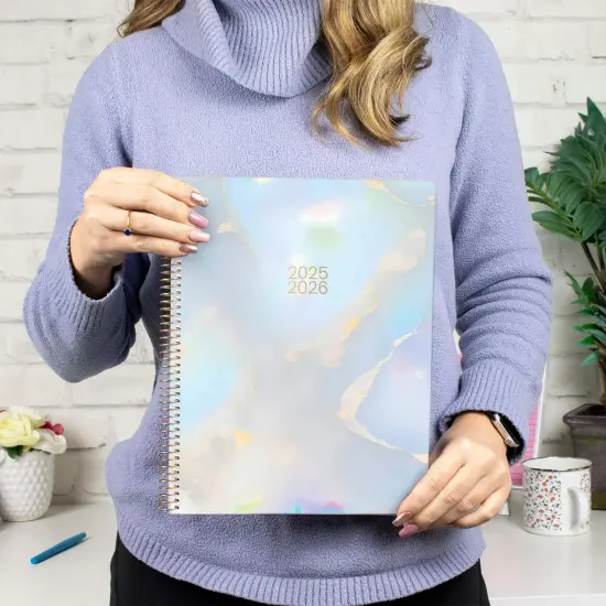 bloom daily planners 2025-26 Academic Planner, Soft Cover, 8.5" x 11", Iridescent Opal {2}