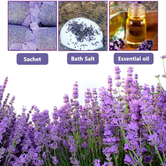 Dried Lavender Flowers, Natural Dried Lavender Buds, Fragrant Dried Lavender Bulk for Drawers and Closets, Wholesale Dried Flowers for Soap, Candle, Sachets, DIY (1 Pound) {4}
