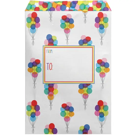 Pack/6: Bunch of Balloons Theme Mailing Envelope - 6 x 1/2 x 9-1/2" {1}