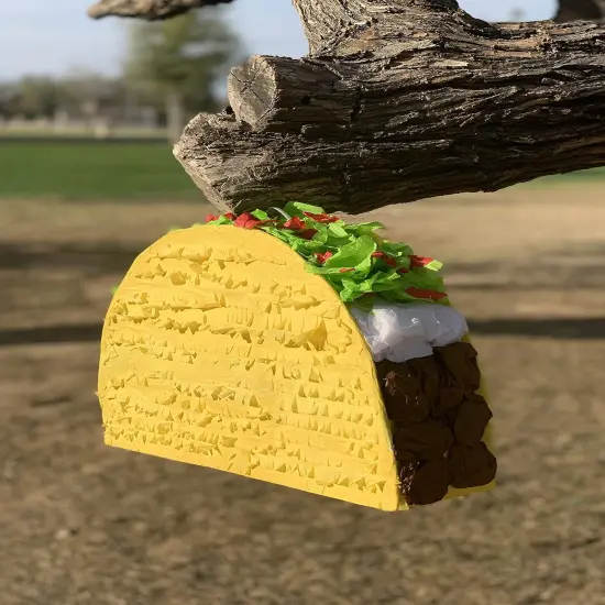 Taco Tuesday Pi&ntilde;ata (Small Stick Included) 17"x 11"x3" Perfect for Taco Bout Parties, Decorations, Birthday pi&ntilde;ata, Fiesta Theme Celebration, Mexican Bash {4}