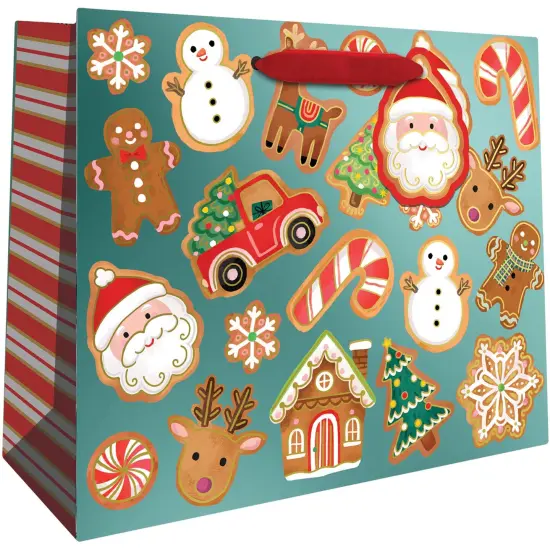 Pack/6: Christmas Cookies Gift Bag - 10 x 4 x 8" {1}