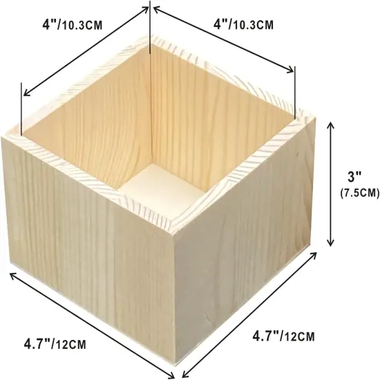3 Pack Bamboo Storage Crates {2}