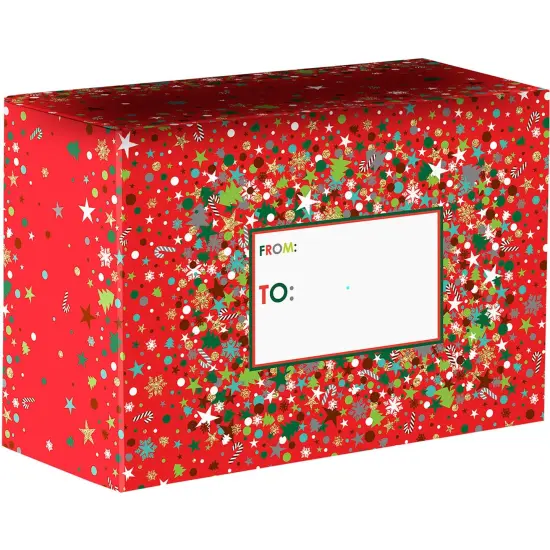 Pack/6: Christmas Party Theme Mailing Box - 12 x 6 x 9" {1}