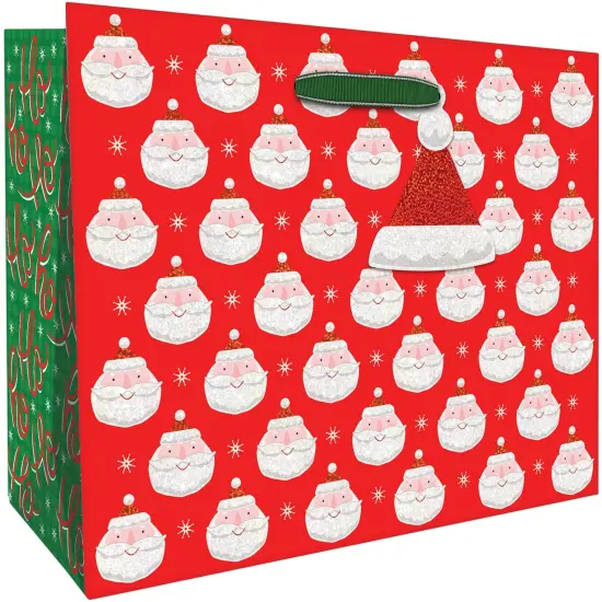 Pack/6: Chic Santa Gift Bag - 17-1/2 x 7 x 14" {1}