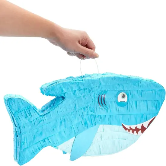 Shark Pinata, Ocean-Themed Fish Pinata, Shark Birthday Decorations, Under the Sea Party Decor (Small, 16.5x3.2x7 In) {4}