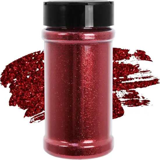 Ultra Fine Red Glitter, 7.05 Oz (200g), Fine Glitter for Resin Crafts Nails Tumblers Slime Cosmetic and Festival Decoration - Red Fine Glitter Bulk {1}