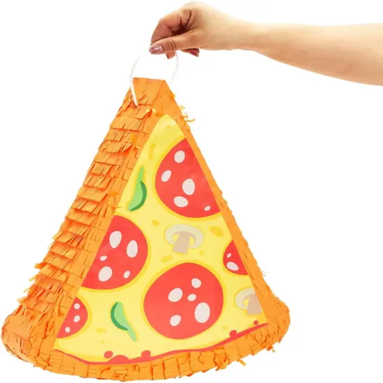 Pizza Pinata - Food Themed Birthday Party Decorations, Table Centerpiece (Small, 16.5 x 13.5 x 3 in) {3}