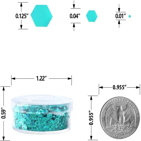 Holographic Chunky Glitter, Set of 12, Licool Craft Glitter for Resin Art Crafts, Cosmetic Glitter for Nail Body Face Eye, Epoxy Resin Glitter Sequin Flake Sparkle for Slime Tumbler Jewelry Making {4}