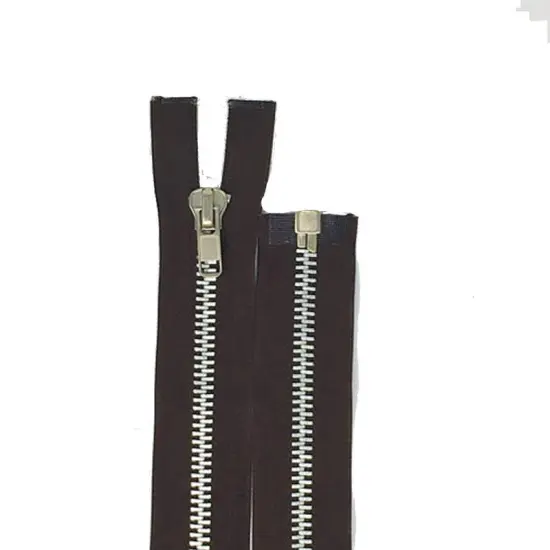 Zipper &ndash; Brown 10MM Aluminum Open Bottom 23" {5}
