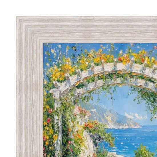 Wide Rustic Wood Grain White Wash Picture Frame 32x24 frame {5}