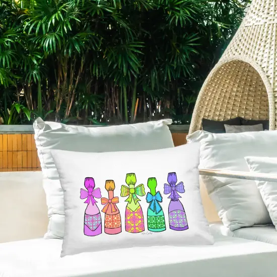 Stupell Industries Patterned Drink Bottles Outdoor Printed Pillow design by Katie Conley, 14 x 7 x 20 {2}
