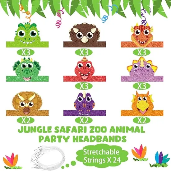 24 Pcs Party Hats for Kids Party Favors Headbands Paper Party Crown for Boys Girls, Decoration Party Favors {2}