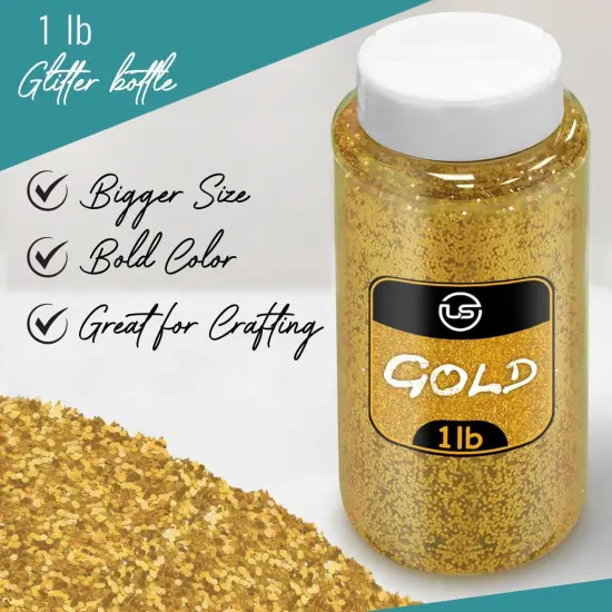 Gold Glitter Bulk Fine Glitter for Crafts {4}