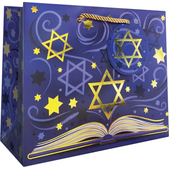 Pack/6: Hanukkah Sefer Gift Bag - 10 x 4 x 8" {1}