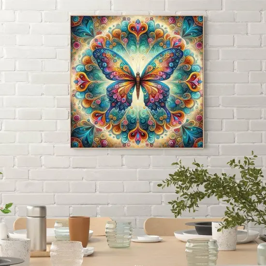 Butterfly Diamond Art Painting Kits for Adults, Full Drill Diamond Paintings for Beginners, Round 5D Diamonds Pictures Gem Art Painting Kits DIY Crafts Kits 14x14in {4}