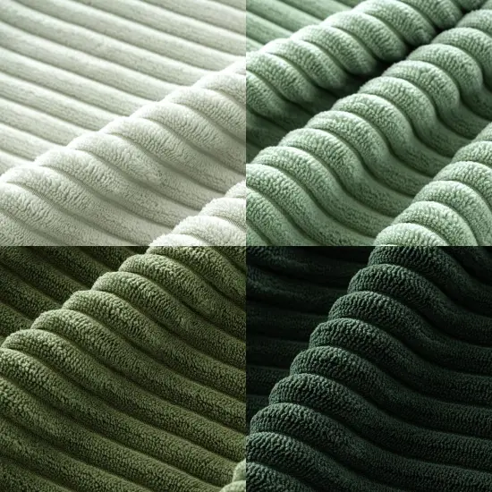 Spring Boho Farmhouse Sage Green Throw Pillow Covers 18x18 Inch Set of 4 Mordern Nordic Cushion Covers Soft Corduroy Home Decor for Couch Bed Sofa Living Room Forest Green {3}