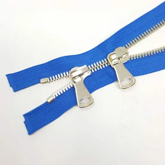 8MM Two Way Separating Open Bottom Zipper Royal Tape Brass Teeth 36" {2}