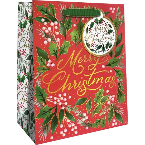 Pack/6: Merry Christmas Gift Bag - 8 x 4 x 10" {1}