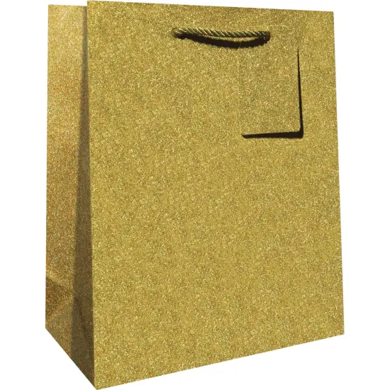 Pack/6: Gold Sparkle Gift Bag - 5 x 2 x 4" {2}