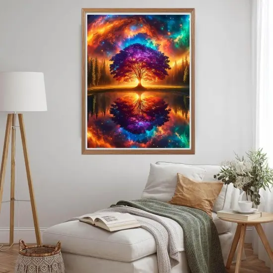 5D Tree of Life Diamond Painting Kits for Adults Beginners,DIY Round Drill Diamond Art Kits Full Colorful Tree Paint by Diamonds Dot Gem Art Crystal Easy,Home Wall Decor 16 X 12 Inch {5}