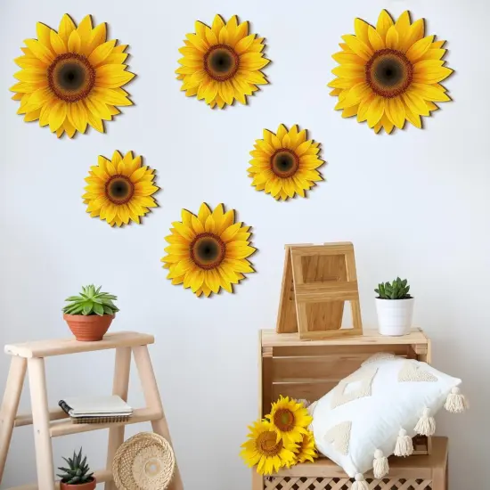 Summer 6 Pcs Sunflower Wall Decor &ndash; Wooden Sunflower Wall Art and Hanging Signs for Home, Kitchen, and Porch Decoration {4}