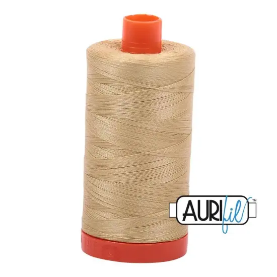 2915 Very Light Brass Aurifil Cotton 50wt Large Spool {1}