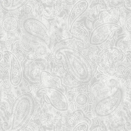 Gray Paisley Jane Cotton Wideback Fabric {1}