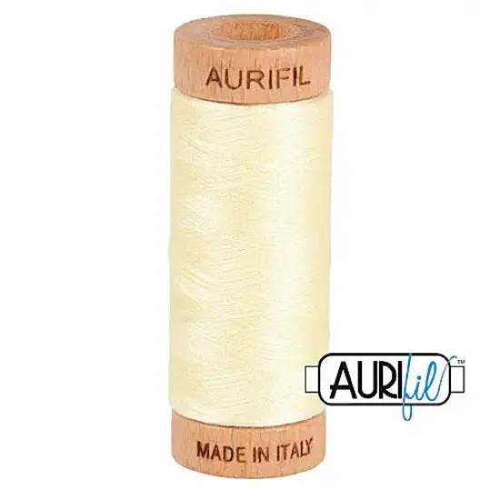 2110 Light Lemon Aurifil Cotton 80wt Spool {1}