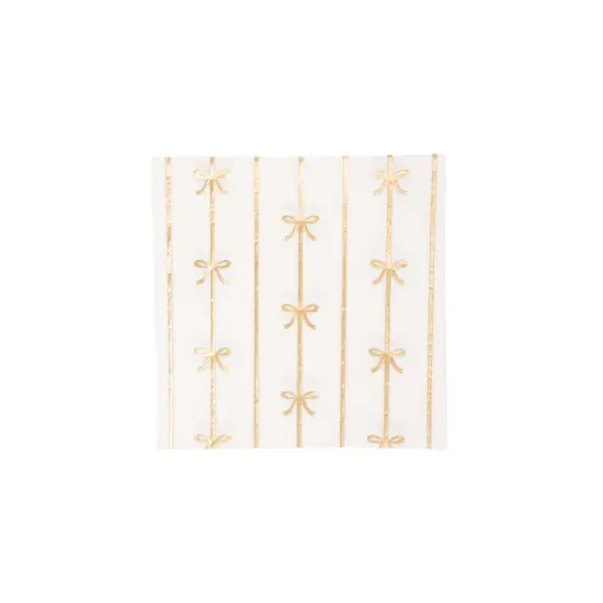 GOLD SIGNATURE BOW SMALL NAPKINS {1}