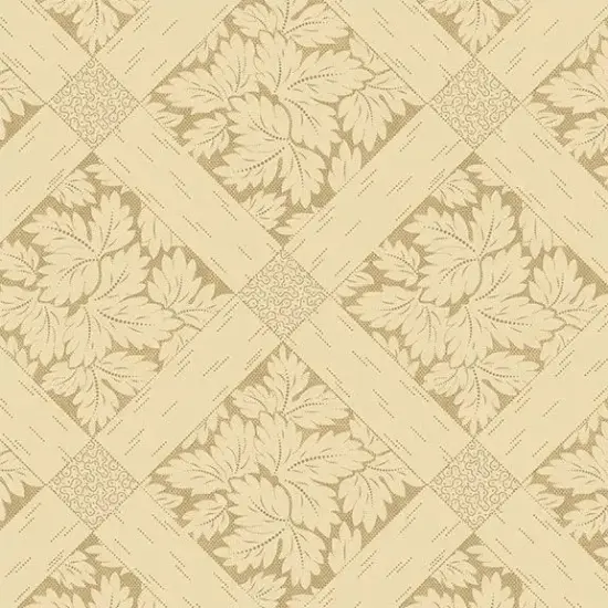 Natural Tan Vintage Charm Cotton Wideback Fabric per yard {1}