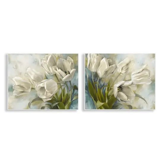 Stupell Industries Tulips Curved Left & Right 2pc Wall Plaque Art Set Design by Igor Levashov {1}