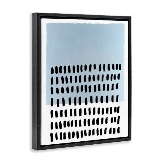 Stupell Industries Blue Dotted Pattern Floater Framed Canvas Wall Art Design by Michael Willett  {3}